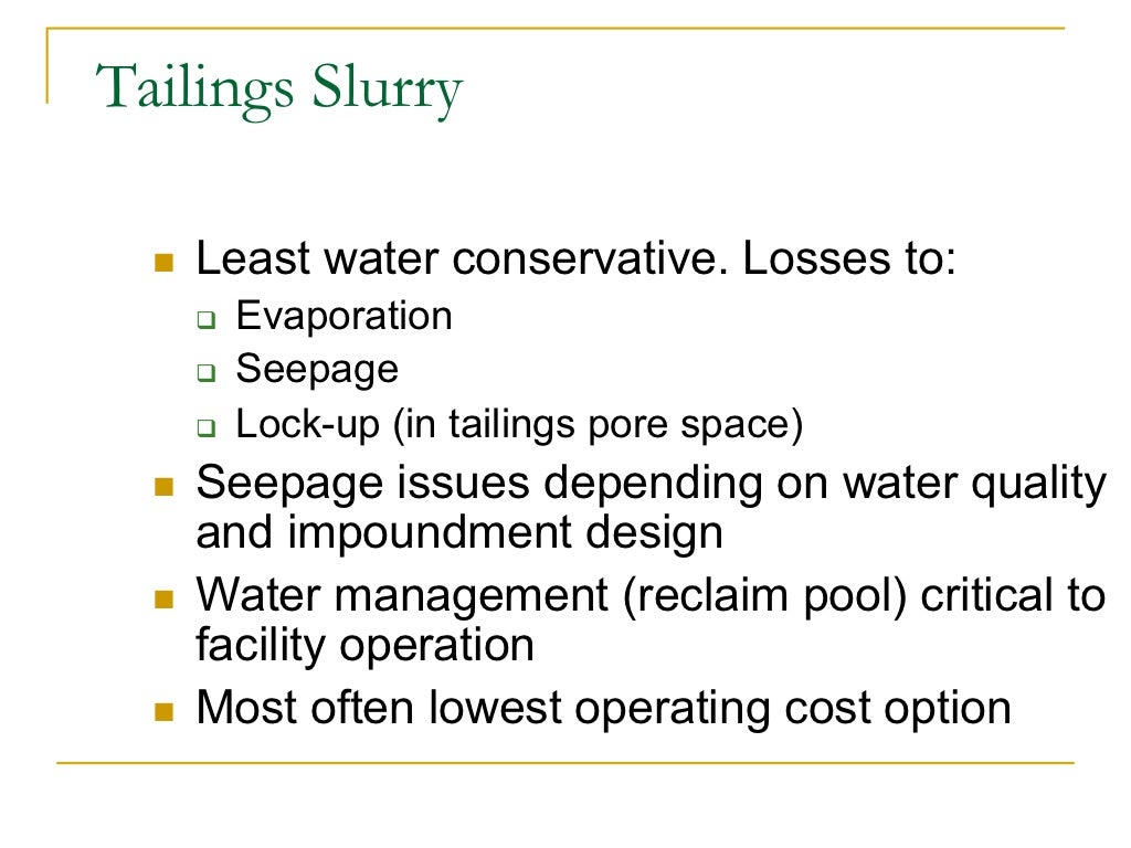 Dry Stack Tailings Overview