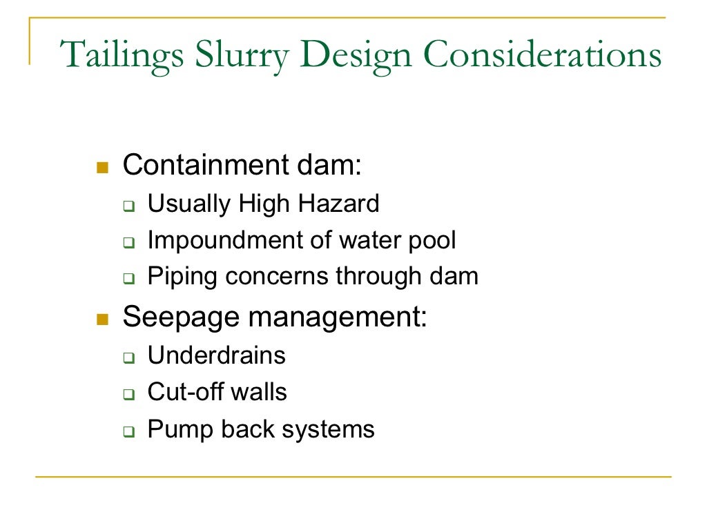 Dry Stack Tailings Overview