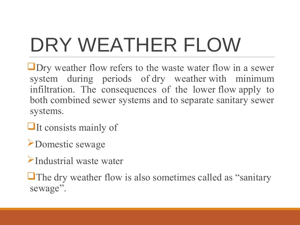 Dry weather flow