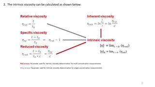 23
2. The intrinsic viscosity can be calculated as shown below:
 