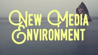 New Media
Environment
 