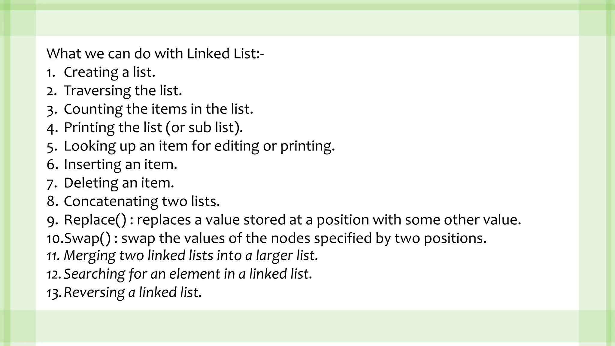 Dynamic memory allocation and linked lists | PPTX