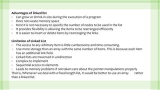Dynamic memory allocation and linked lists | PPTX