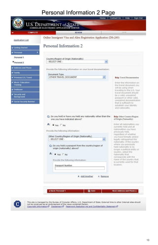 Personal Information 2 Page
13
 