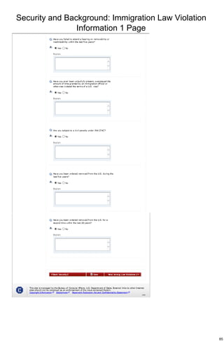 Security and Background: Immigration Law Violation
Information 1 Page
85
 