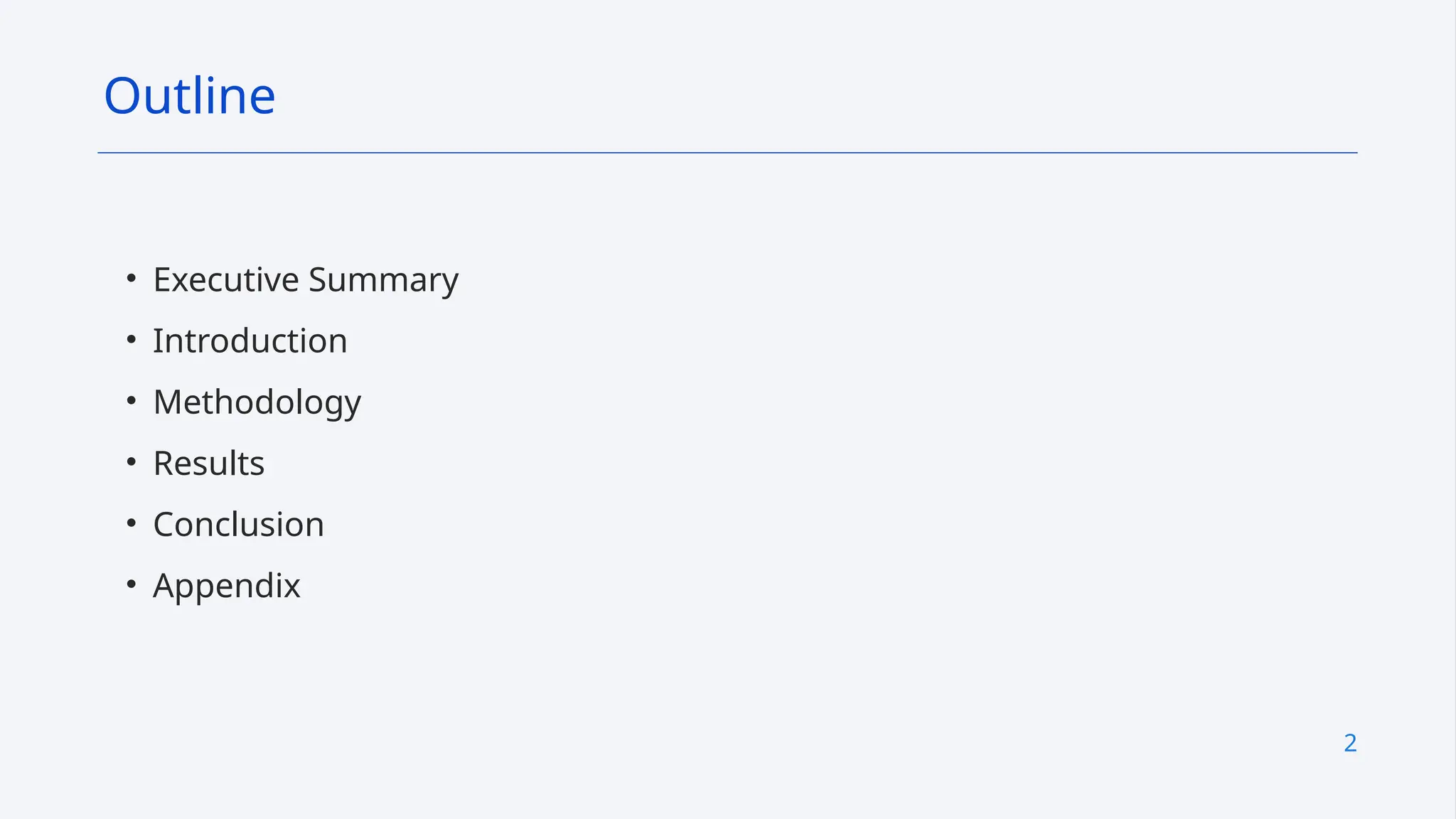 2
• Executive Summary
• Introduction
• Methodology
• Results
• Conclusion
• Appendix
Outline
 