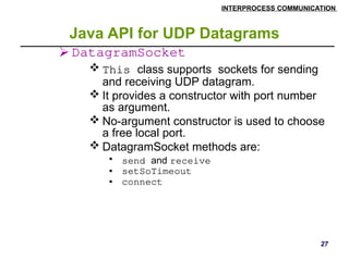 Distributed Systems inter process communication | PPTX