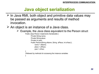Distributed Systems inter process communication | PPTX