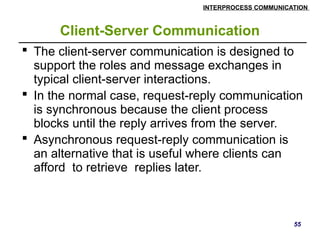 Distributed Systems inter process communication | PPTX