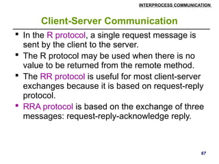 Distributed Systems inter process communication | PPTX
