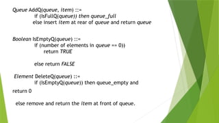 Data Structures - Stack and Queue Operations | PPTX