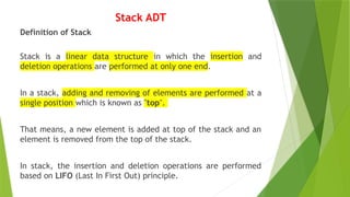 Data Structures - Stack and Queue Operations | PPTX