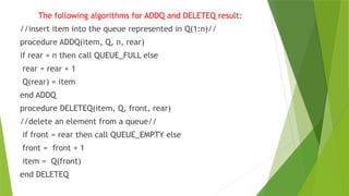 Data Structures - Stack and Queue Operations | PPTX