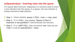 Data Structures - Stack and Queue Operations | PPTX