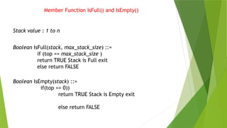 Data Structures - Stack and Queue Operations | PPTX