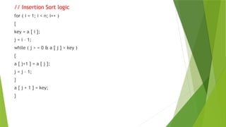 Data Structure - Searching and Sorting Techniques | PPTX