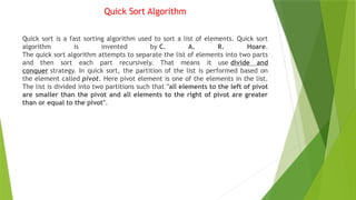 Data Structure - Searching and Sorting Techniques | PPTX