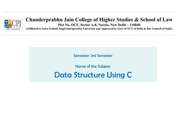 Data Structure Using C | PPT