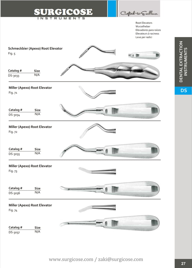 DENTAL EXTRACTION INSTRUMENTS PDF