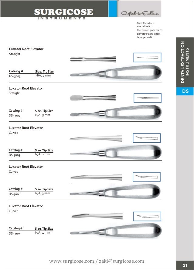 DENTAL EXTRACTION INSTRUMENTS