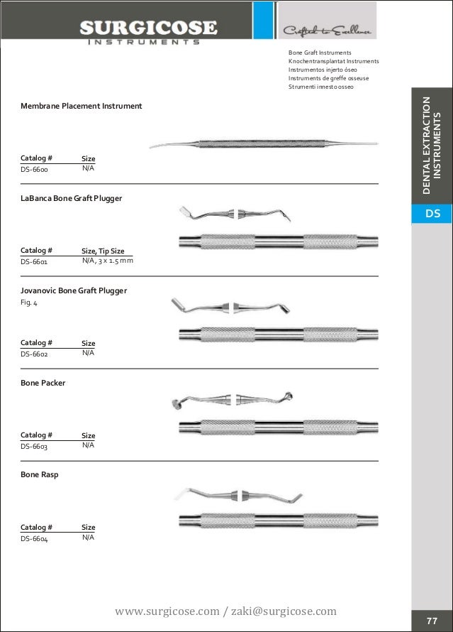 DENTAL EXTRACTION INSTRUMENTS