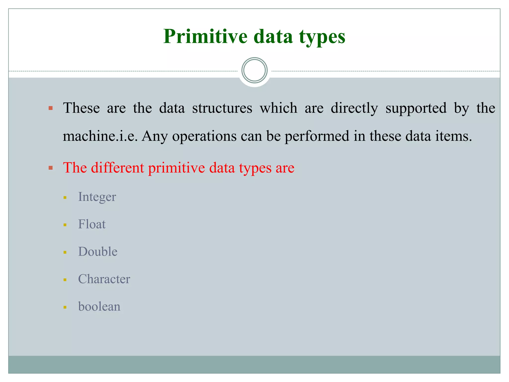 Data Structure - Elementary Data Organization | PPTX