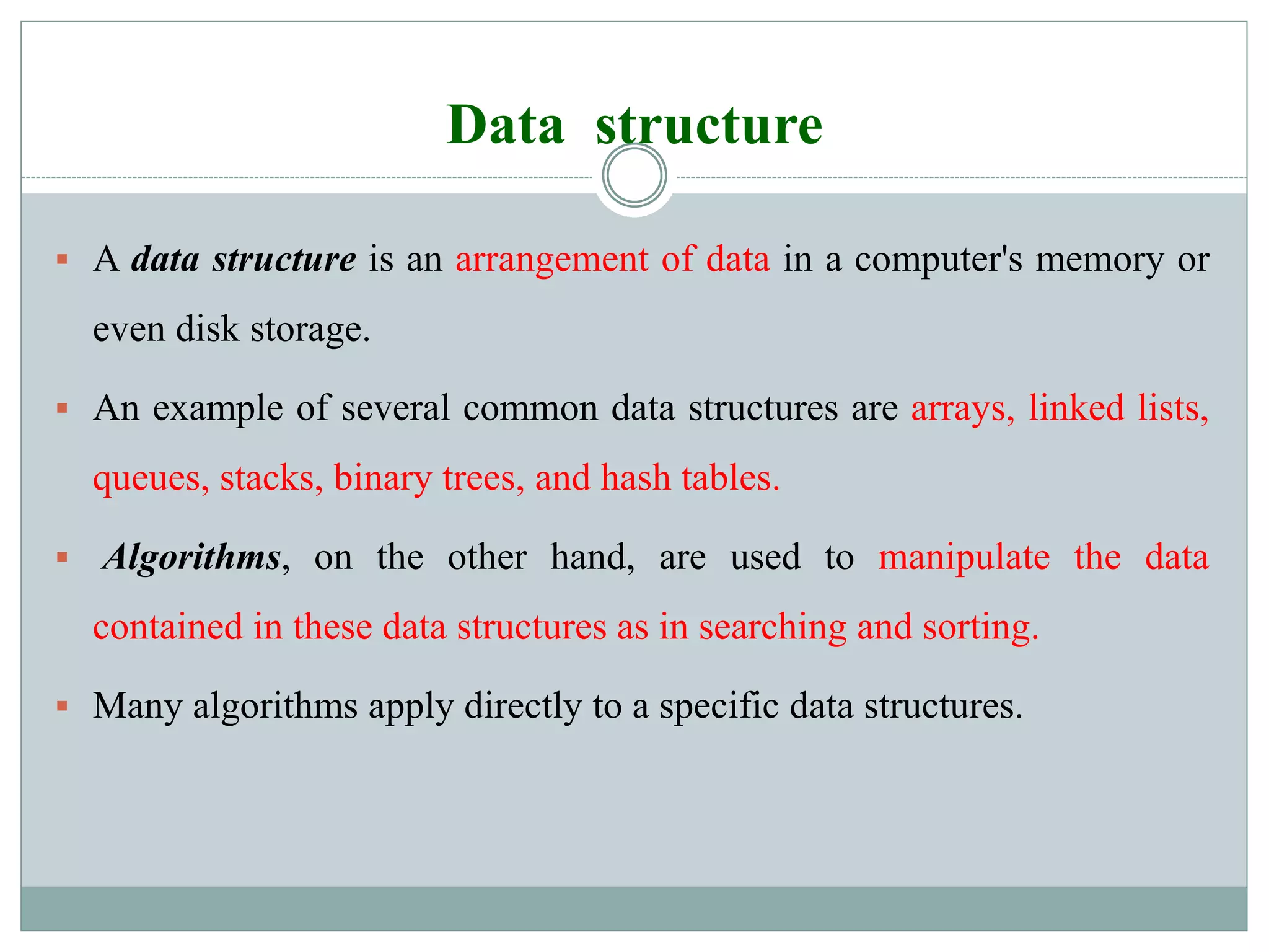 Data Structure - Elementary Data Organization | PPTX
