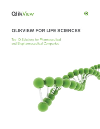 QLIKVIEW FOR LIFE SCIENCES 
Top 10 Solutions for Pharmaceutical 
and Biopharmaceutical Companies  