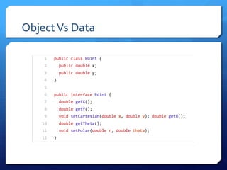 Object Vs Data Structure - Clean code chapter6 | PPT