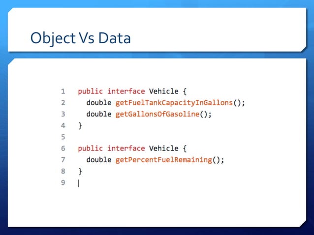 Object Vs Data Structure - Clean code chapter6 | PPT
