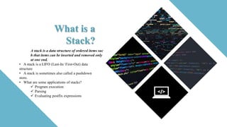 Ds stack & queue | PPTX | Programming Languages | Computing