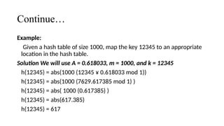 Data Structures-Topic-Hashing, Collision | PPTX