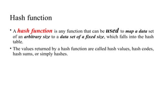 Data Structures-Topic-Hashing, Collision | PPTX