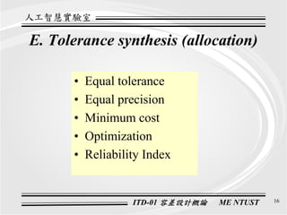 Ds 001 Introduction To Tolerance Design Itd 01