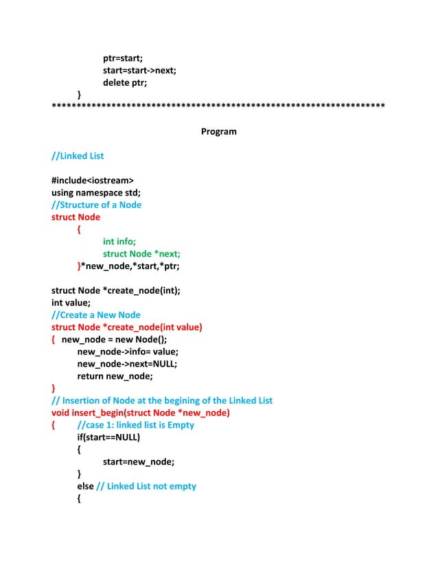 Ds006 linked list- delete from front | PDF