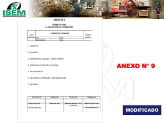 ANEXO N° 9
MODIFICADO
 