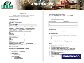 148
ANEXO N° 22
MODIFICADO
 