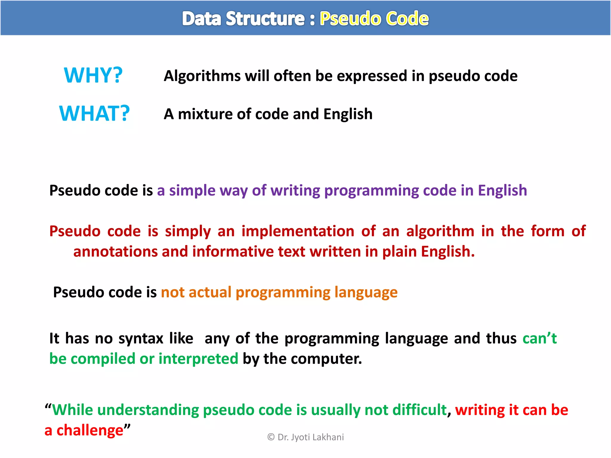 Ds02 flow chart and pseudo code | PPT