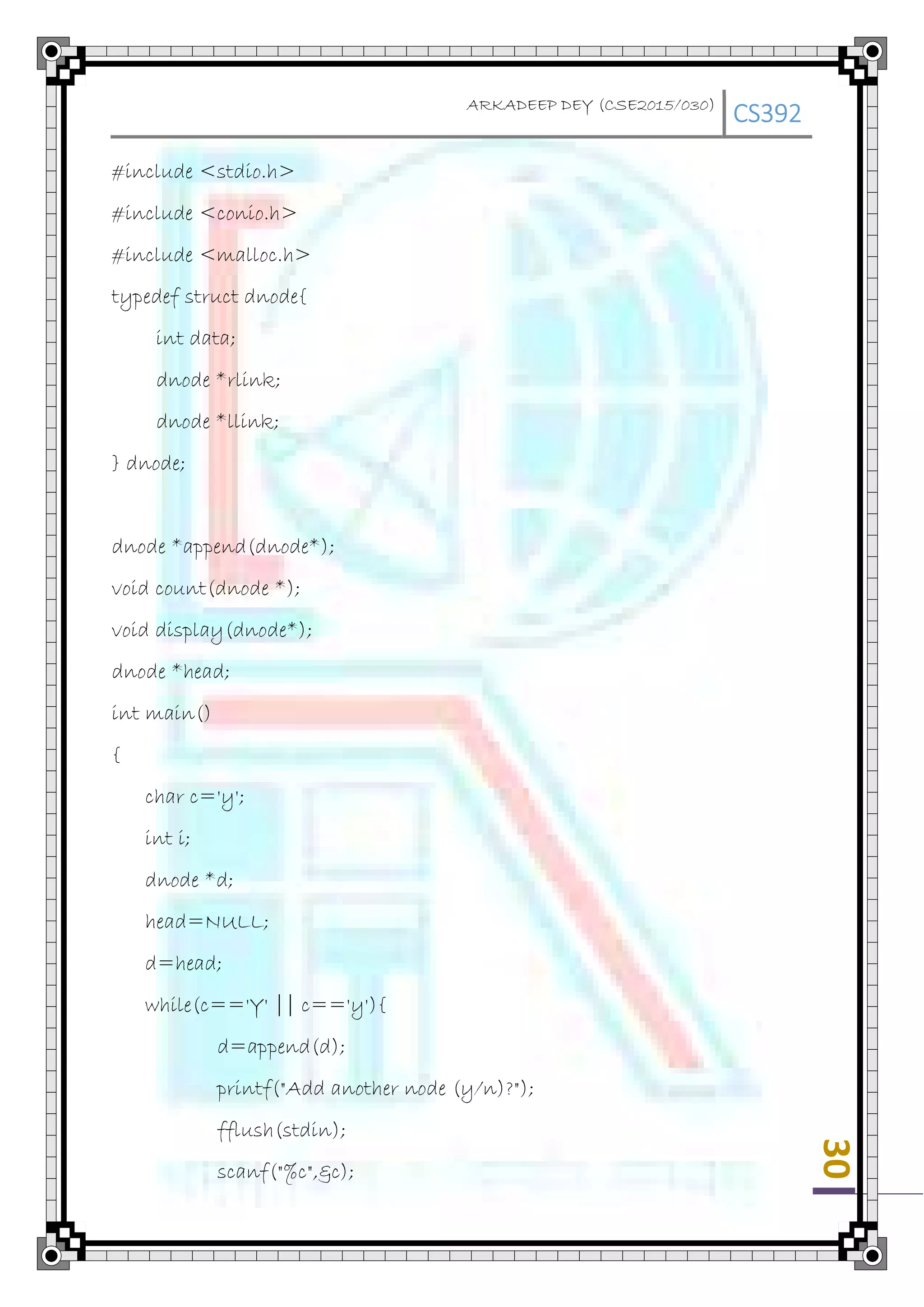 Data Structure in C Programming Language | PDF