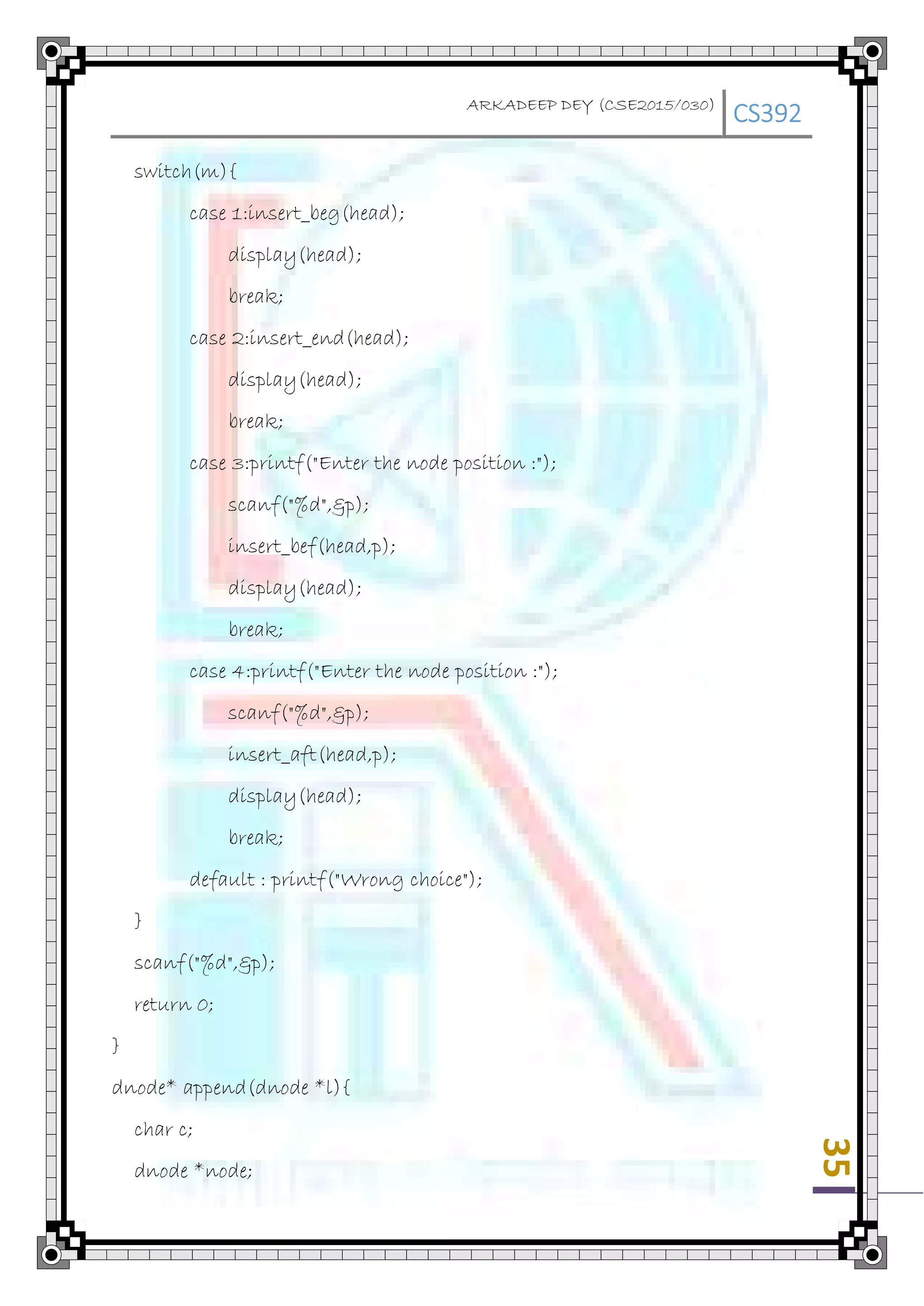 Data Structure in C Programming Language | PDF
