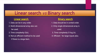 Presentation on Searching and Sorting in C language.pptx | Search ...