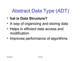 Data Structure including stack and Queue | PPT