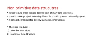 Introduction to Data Structures,Arrays,Strings | PPTX