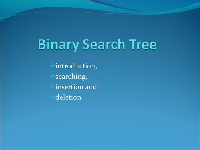 Data Structure and Algorithms Binary Search Tree | PPT