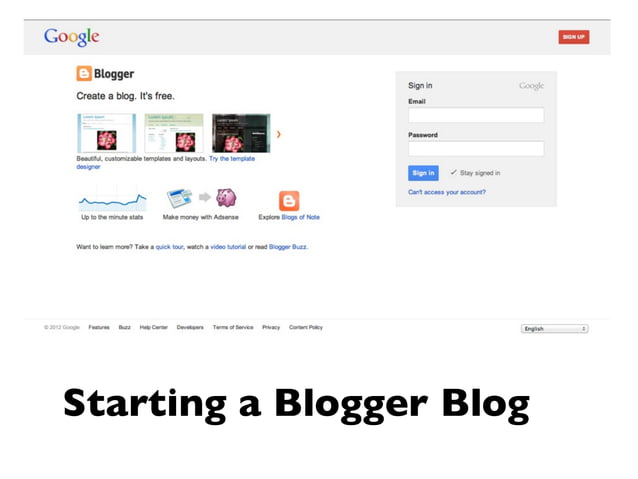 Creating a Blog