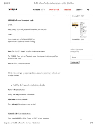 Ds150e software free download and activation vxdas official blog | PDF
