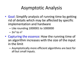 asymptotic analysis and insertion sort analysis | PPTX