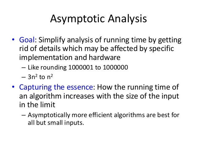 research on asymptotic analysis