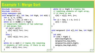 Data Structures and Agorithm: DS 20 Merge Sort.pptx | Computing ...