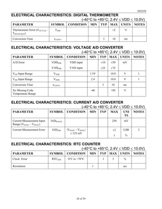 Ds2438 smart battery monitor | PDF